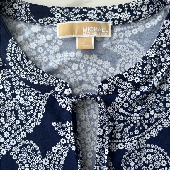 MICHAEL Michael Kors Navy and White Paisley Dress - Picture 7 of 13